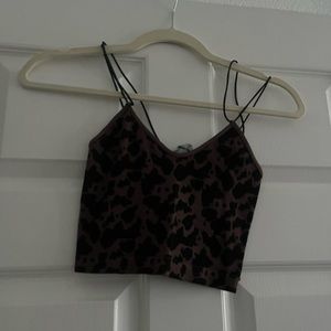 Cheetah print crop top from Tillys